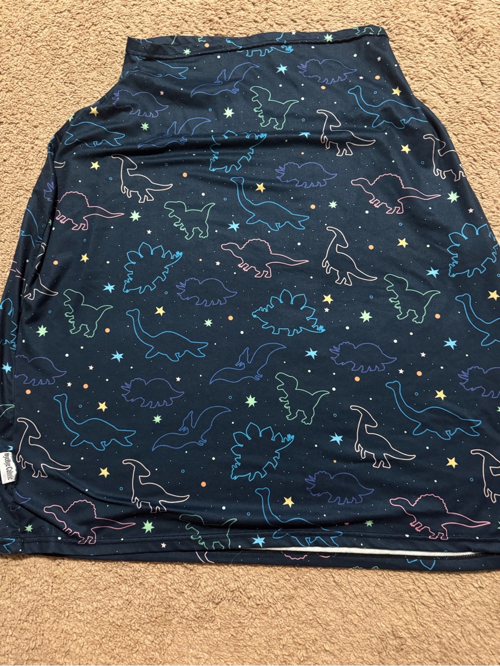 Navy Dinosaur Print Canopy Cover
